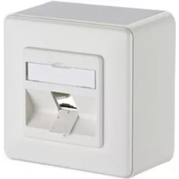 METZ CONNECT BTR 130B10D10002-E 1-Port Virsmas Montāžas Tīkla Izejas Kārba, Tukša, Tīri Balta, 85x85x43mm