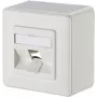 METZ CONNECT BTR 130B10D10002-E 1-Port Virsmas Montāžas Tīkla Izejas Kārba, Tukša, Tīri Balta, 85x85x43mm