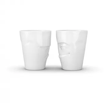 FIFTYEIGHT PRODUCTS 350ml Krūze - Grumpy & Mischievous Balta
