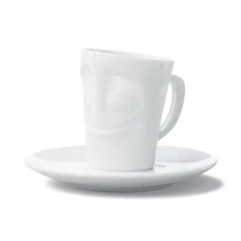 FIFTYEIGHT PRODUCTS Espresso krūze ar rokturi 80ml - Cheerful White