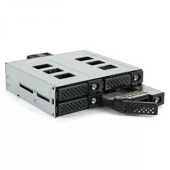 FANTEC MR-SA1242-12G SAS 12G & SATA 6G 1x5.25 collu 4x2.5 collu SSD/HDD melns (2521)