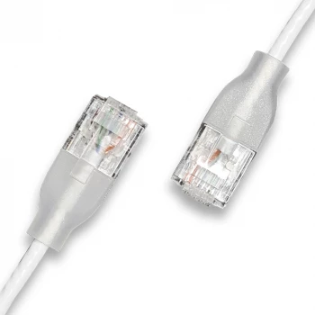 WANTEC Patch Cable UTP CAT6a eGlow d=2.8mm 0.30m White (7402)