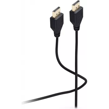 SHIVERPEAKS Flexline DisplayPort Cable 1.2, Male to Male, UHD 4K, Extra Slim, Black, 2.0m (FL31-49035)
