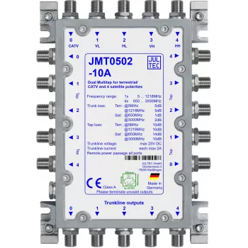 Jultec JMT0502-10A Pasīvais vairāku pieslēgumu sadalītājs, 5 maģistrāles līnijas, 2 pieslēguma izejas
