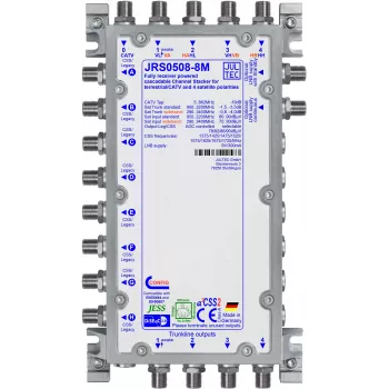 JULTEC JRS0508-8M Unicable II / JESS Multiplekss, 5 ieejas, 8 izejas, 64 lietotāju joslas