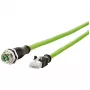 METZ CONNECT tīkla kabelis - 5m Cat6a S/FTP M12 uz RJ-45 Zaļš