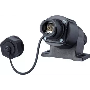 METZ E-DAT Industry IP67 V1 AP + RJ45 lauka ligzdas ieliktnis Cat.6A Class EA, T568B