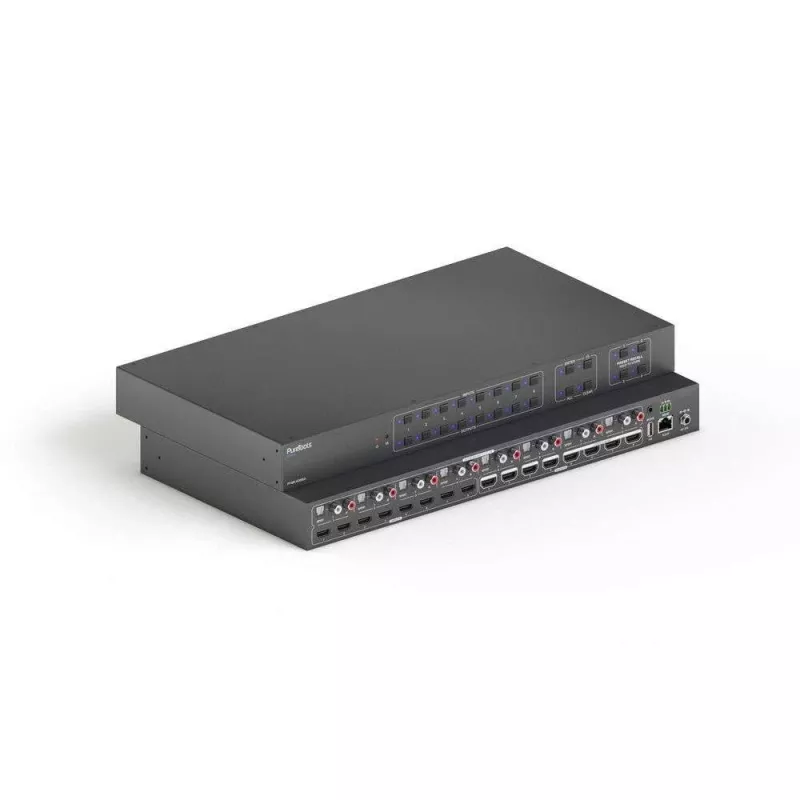 PureLink PureTools PT-MA-HD88DA - 8x8 HDMI matrica, 4K@60Hz, HDCP 2.2, 18 Gbps, audio atdalīšana, uzstādāma statīvā