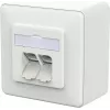 METZ CONNECT E-DAT C6A IDC Surface Mount Outlet Traffic White - Network Accessory