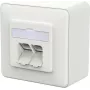 METZ CONNECT E-DAT C6A IDC Surface Mount Outlet Traffic White - Network Accessory
