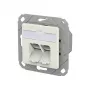 METZ CONNECT 130D381102-I E-DAT Cat.6A IDC UPk Pure White RJ45 Keystone Jack
