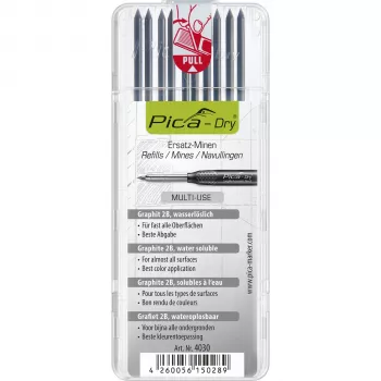 Pica DRY Refills Graphite 2B 2.8mm 120mm 10 Leads