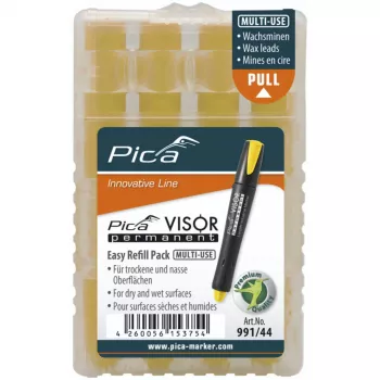 PICA-MARKER Pica VISOR Permanent Replacement Refills Yellow (10 pcs)