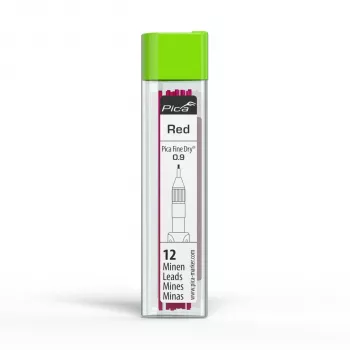 PICA-MARKER Pica Fine-Dry Refills Red - 8 Leads, 2.8 mm, 125 mm
