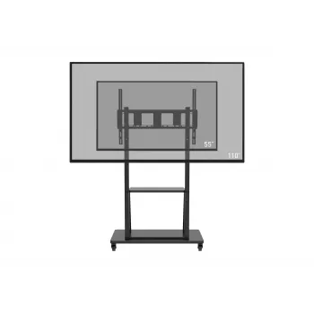 Celexon Economy 55110MP Mobilais TV statīvs plakanajiem ekrāniem, krāsots tērauds, matēti melns, ekrāna izmērs 139.7-279.4 cm (55-110 inch)