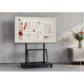 Celexon Economy 55110MP Mobilais TV statīvs plakanajiem ekrāniem, krāsots tērauds, matēti melns, ekrāna izmērs 139.7-279.4 cm (55-110 inch)