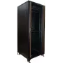 IT-BUDGET 19 inch Network Cabinet SRK - 42U - 800x800 mm - Redzamas/Cietas Lokšņu Tērauda Durvis - Kabeļu Kanāli - Samontēts - Melns (99ITB19SRK4288GSNM)