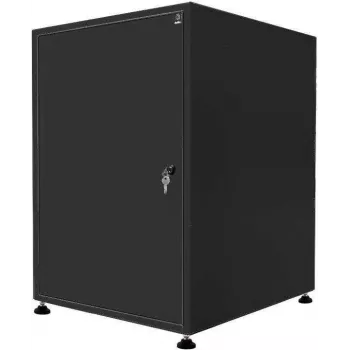 RESISTER 19 collu skapis - uzlabota putekļu aizsardzība - 15U - cieta tērauda durvis - 600x800mm - melns (99RRSJ1568BVT)