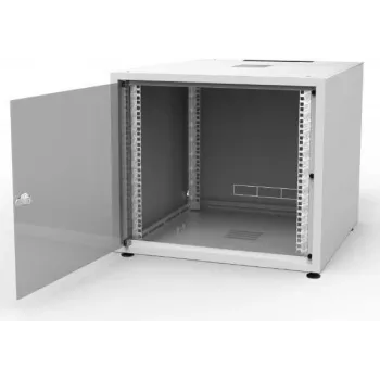 IT-BUDGET 19 inch tīkla skapis SJB - 10U - 600x600 mm - stikla durvis - aizmugurējais panelis - gaiši pelēks (W-3987-01-01-011-BBL)