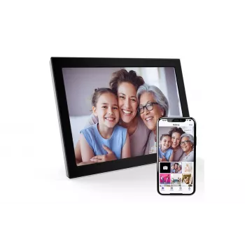 XORO 10,1 inch WiFi digitālais foto rāmis ar daudzskārienu IPS displeju, 16 GB, melns