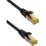 IT-BUDGET Full Copper Premium Patch Cable - Super Flex TPE - Cat.6A - ar Cat.7 neapstrādātu kabeli - 600 MHz - bez halogēna - PoE+ - 10GBit - melns - 0,15 m