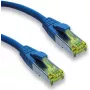 IT-BUDGET Full Copper Premium Patch Cable - Super Flex TPE - Cat.6A - ar Cat.7 neapstrādātu kabeli - 600 MHz - bez halogēna - PoE+ - 10GBit - Zils - 1 m