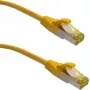 IT-BUDGET Full Copper Premium Patch Cable - Super Flex TPE - Cat.6A - ar Cat.7 izejvielu kabeli - 600 MHz - Bezhalogēna - PoE+ - 10GBit - Dzeltens - 1,5 m