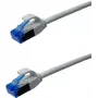 IT-BUDGET Full Copper Premium Patch Cable - Slim AWG 28 - Cat.6A - 500 MHz - Halogen-Free - PoE++ - 10 Gbit - Grey - 1.5 m