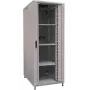 IT-BUDGET 19 collu tīkla statīvs SRK pilns komplekts 42U 800x800mm stikla/cieta tērauda durvis 4 ventilatori PDU plaukti plakanpakā gaiši pelēks (90ITB19SRK4288GG)