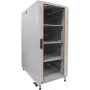 IT-BUDGET 19 inch tīkla skapis SRK - pilns komplekts - 27U - 600x600 mm - stikla/cieta tērauda durvis - 4 aktīvie ventilatori - PDU - plaukti - plakanpakā - gaiši pelēks (90ITB19SRK2766GG)