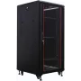 IT-BUDGET 19 collu tīkla skapis SRK - 27U - 600x600 mm - Rūdīta stikla/cieta tērauda durvis - Salikts - Melns (99ITB19SRK2766GSNM)
