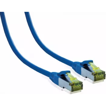 IT-BUDGET Full Copper Premium Patch Cable Cat.6A ar Cat.7 neapstrādātu kabeli 600 MHz Halogēns Brīvs PoE+ 10Gbit Zils 7,5 m