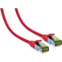 IT-BUDGET Full Copper Premium Patch Cable - Cat.6A ar Cat.7 Raw Cable - 600 MHz - Halogēnu nesaturošs - PoE+ - 10GBit - Sarkans - 3 m