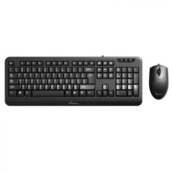 MediaRange vadu tastatūras un optiskās 3-pogu peles komplekts, QWERTY (GR), melns (MROS108-GR)