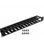Rockstable 1U 19 collu kabeļu pārvaldības panelis - Melns - SPCC tērauds - 483 mm (RS19-02)