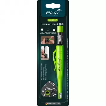 Pica Dry Scriber Block Set - Longlife automātiskais zīmulis ar holsteri un vadiem