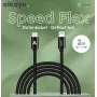 ALKAYA Speed Flex USB-C uz Lightning kabelis 2 m Balts (CL-60033)