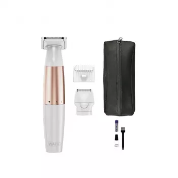 Wahl TRIM and SHAVE 3028668 Bikini Trimmer, uzlādējams, slapjai un sausai lietošanai, balts/rozā
