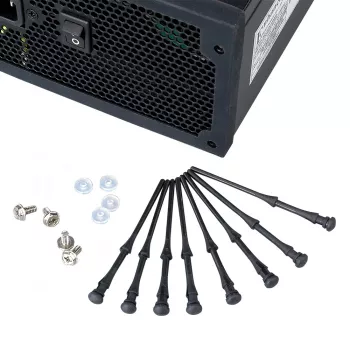 Akasa AK-MX002 Pretvibrācijas ventilatora stiprinājumi - Melns - Gumija - Silikons - 4 iepakojums