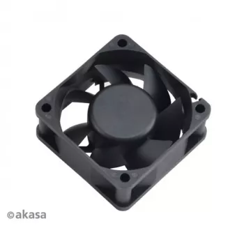 Akasa 60x25mm Black Case Fan 3-Pin Sleeve Bearing Medium Speed