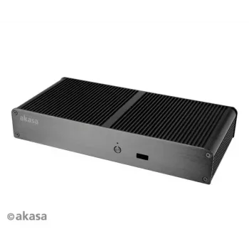 Akasa Tesla T Fanless NUC Case - Black - UCFF - USB