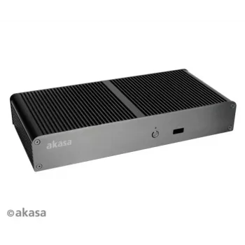 Akasa Tesla T Fanless NUC Case - Black - UCFF - USB