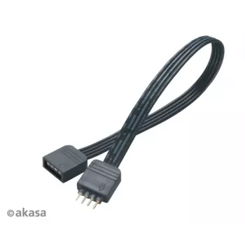 Akasa AK-CBLD01-20BK Flexa RGB LED pagarinājuma kabelis 0,2m Melns
