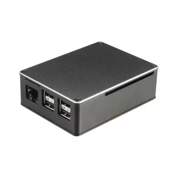 Akasa A-RA02-M1B Raspberry Pi korpuss - alumīnija - bez ventilatora, pasīvā dzesēšana - melns