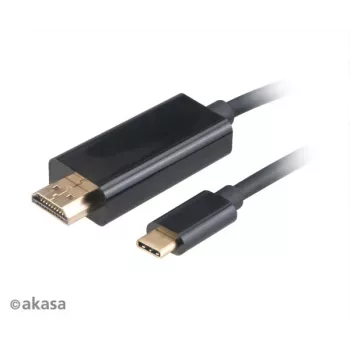 Akasa AK-CBCA12-18BK USB-C uz HDMI adaptera kabelis 1,8m Melns