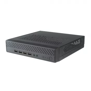 Akasa Cypher MX Thin Mini-ITX korpuss, alumīnijs/SGCC, melns, 1x 2,5 inch HDD/SSD, VESA stiprinājums