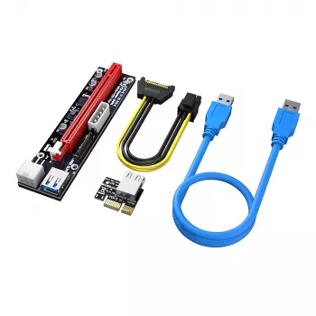 Akasa 6 komplekti PCIe paplašināšanas adaptera kartes GPU ieguvei X16 uz X1