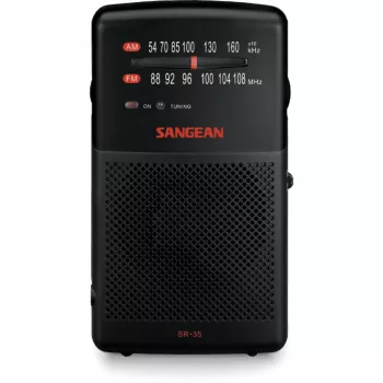 Sangean SR-35 Black pārnēsājams AM/FM analogais radio