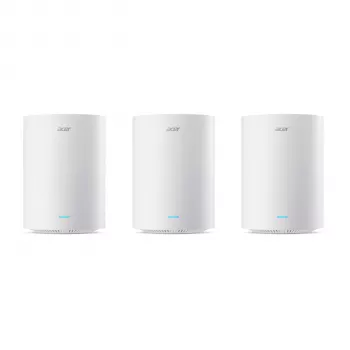 Acer Ovia T360 Wi-Fi 6 Mesh maršrutētāju trīs komplekts (3 vienības) - AX3000, divjoslu, pārklājums līdz 7,500 kv. pēdām