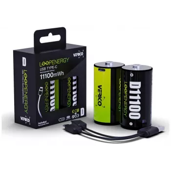 Verico LoopEnergy Mono D 1,5V 11000mWh 7400mAh 2-Pack - Mono (D) - 7400 mAh